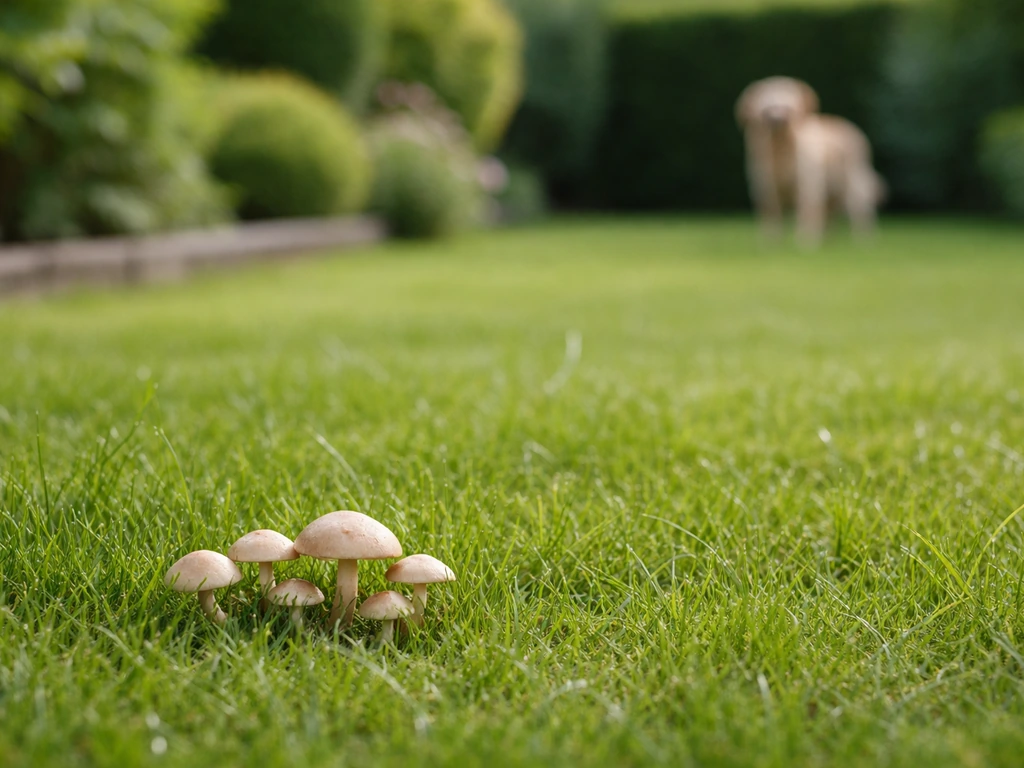Champignons dans le gazon toxique pour le chien : que faire